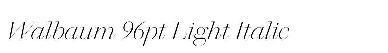 Walbaum 96pt Light Italic image